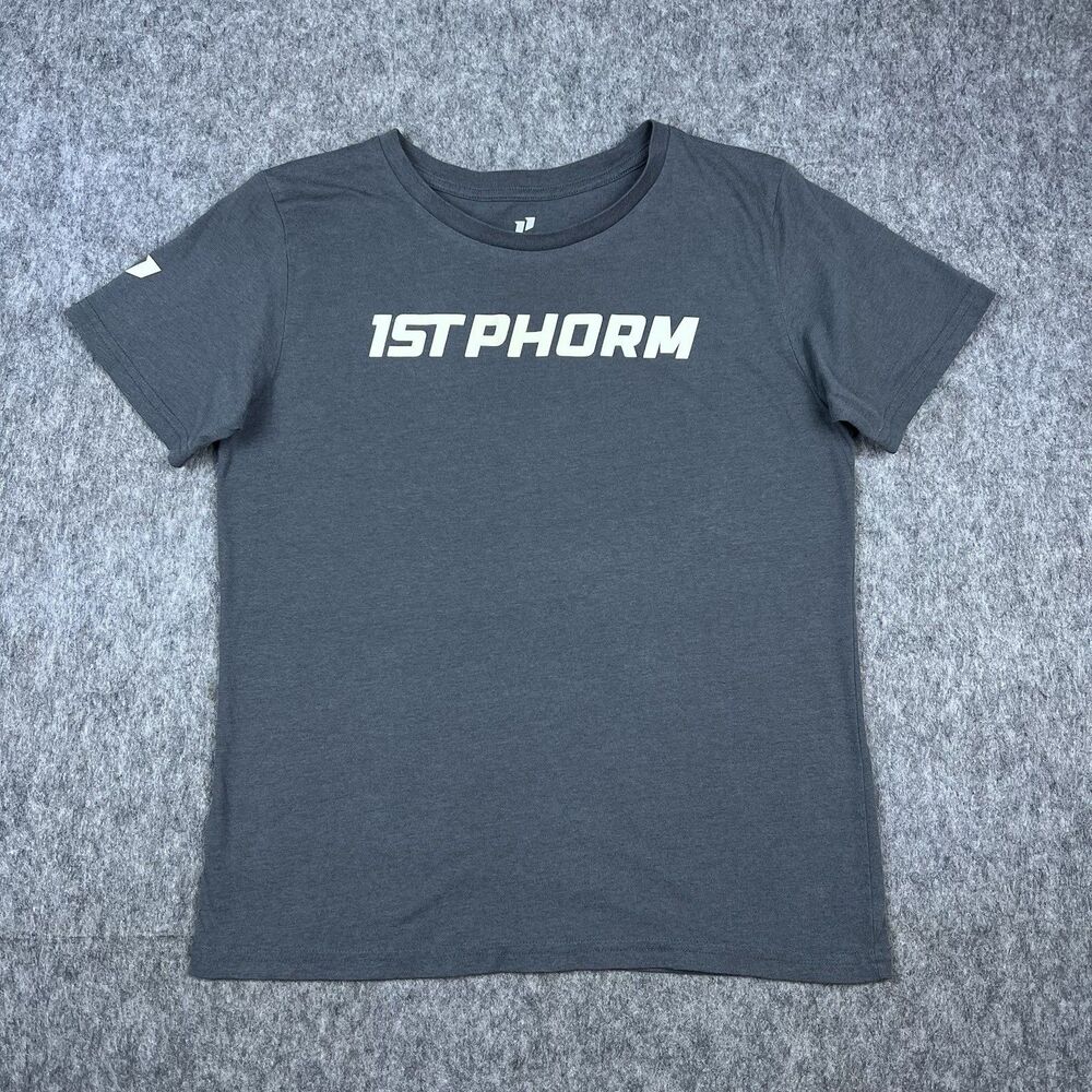 1st Phorm Nutrition Unisex T-Shirt Short Sleeve Dark Gray Spellout Size Small